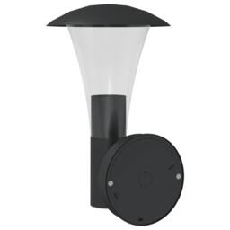 Berkfield Home Outdoor Wall Light with Sensor Black Stainless Steel - thumbnail 6