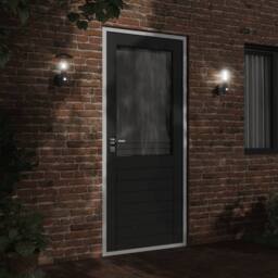 Berkfield Home Outdoor Wall Light with Sensor Black Stainless Steel - thumbnail 3