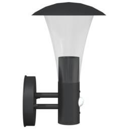 Berkfield Home Outdoor Wall Light with Sensor Black Stainless Steel - thumbnail 5