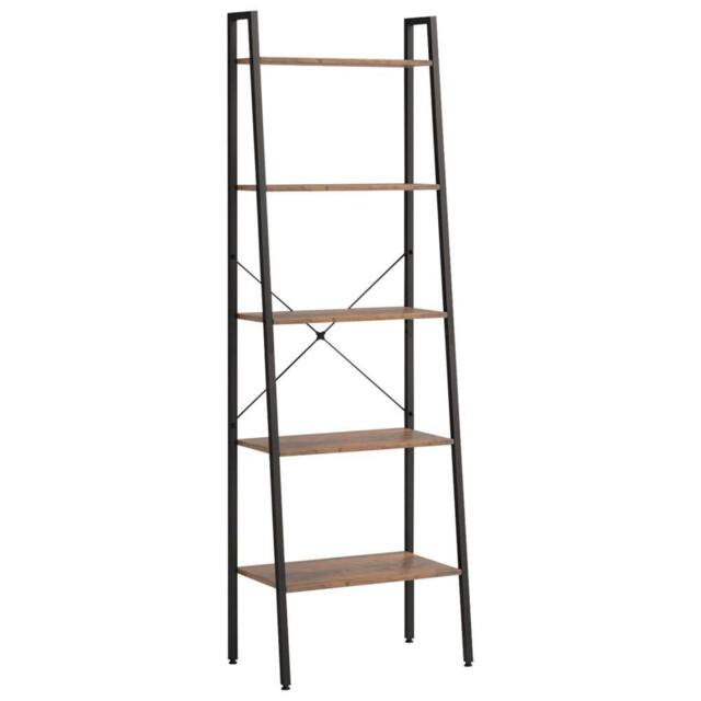 Berkfield Home 5-Tier Standing Shelf Dark Brown & Black 56x35x174 cm - Size: 56 x 35 x 174 cm - image 1