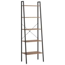 Berkfield Home 5-Tier Standing Shelf Dark Brown & Black 56x35x174 cm - Size: 56 x 35 x 174 cm