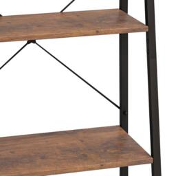 Berkfield Home 5-Tier Standing Shelf Dark Brown & Black 56x35x174 cm - Size: 56 x 35 x 174 cm - thumbnail 6
