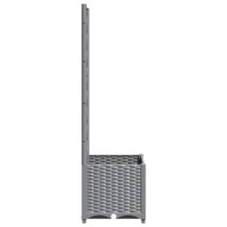 Berkfield Home Garden Planter with Trellis Light Grey 40x40x136 cm PP - Size: 40 x 40 x 136 cm - thumbnail 5