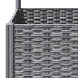 Berkfield Home Garden Planter with Trellis Light Grey 40x40x136 cm PP - Size: 40 x 40 x 136 cm - thumbnail 7