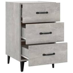 Berkfield Home Bedside Cabinet Concrete Grey 40x40x66 cm Engineered Wood - Size: 40 x 40 x 66 cm - thumbnail 5
