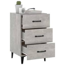 Berkfield Home Bedside Cabinet Concrete Grey 40x40x66 cm Engineered Wood - Size: 40 x 40 x 66 cm - thumbnail 6