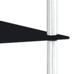 Berkfield Home 2-Tier Shelf Black 40x40x47 cm Tempered Glass - Size: 40 x 40 x 47 cm - thumbnail 3