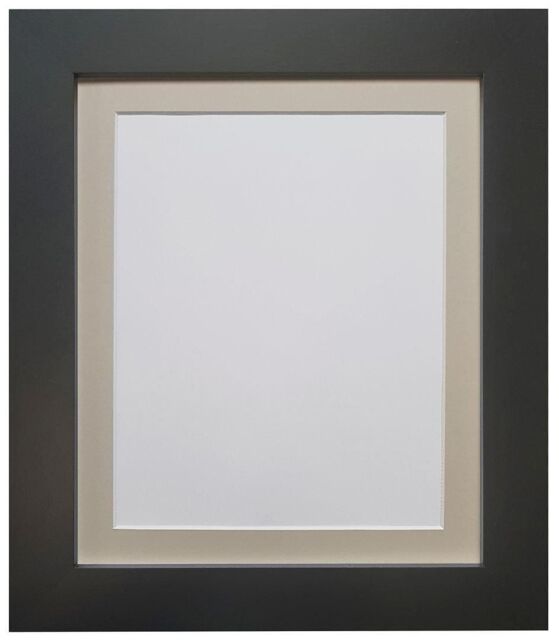 Frames & Mirrors 4U Metro Black Frame with Light Grey Mount for Image Size 24 x 16 Inch - image 1