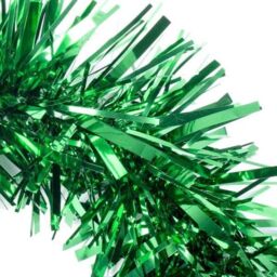 Shatchi 1.8m Luxury Deluxe Chunky Christmas Tinsel Garland Xmas Tree Decorations in Green - thumbnail 3