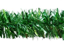 Shatchi 1.8m Luxury Deluxe Chunky Christmas Tinsel Garland Xmas Tree Decorations in Green - thumbnail 2