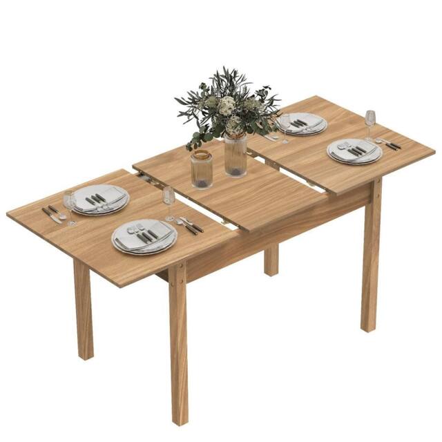 Havendro Extendable Dining Table Modern Large Kitchen Table in Natural - image 1