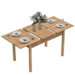 Havendro Extendable Dining Table Modern Large Kitchen Table in Natural