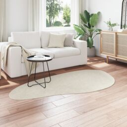 Berkfield Home Rugs Cream Polyester 100 x 200 cm Non-slip Area Rugs Other - Size: Medium - thumbnail 3