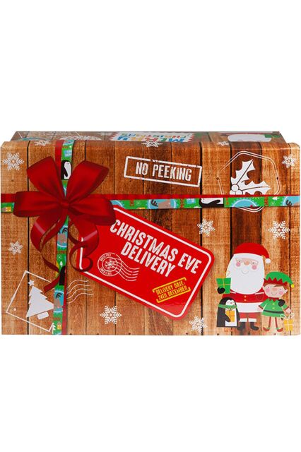 VFM e-Store Christmas Eve Box Favour Boxes, for Xmas in Brown - image 1