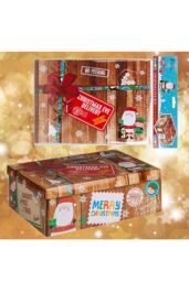 VFM e-Store Christmas Eve Box Favour Boxes, for Xmas in Brown - thumbnail 2