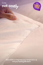 Slumberdown Cosy Nights 15 Tog Winter Duvet in White - Size: Super King - thumbnail 3