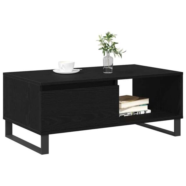 Berkfield Home Elegant Coffee Table Black Oak 90x50x36, 5 cm Engineered Wood - image 1