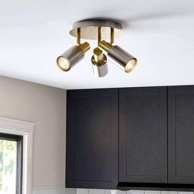 Pagazzi Hayes Matte Nickel 3-Light Spotlight Plate in Grey - image 1