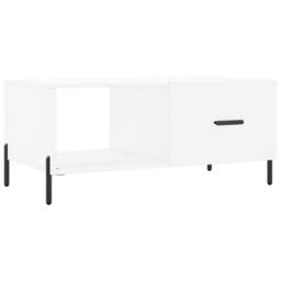Berkfield Home Decorative Coffee Table White 90x50x40 cm Engineered Wood - Size: 90 x 50 x 40 cm - thumbnail 3