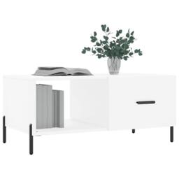 Berkfield Home Decorative Coffee Table White 90x50x40 cm Engineered Wood - Size: 90 x 50 x 40 cm - thumbnail 1