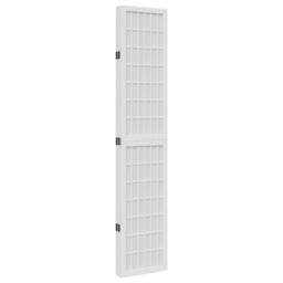 Berkfield Home Room Divider 5 Panels White Solid Wood Paulownia - thumbnail 5