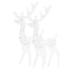 Berkfield Home Acrylic Reindeer Christmas Decorations 2 pcs 120 cm Cold White - thumbnail 4