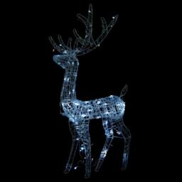 Berkfield Home Acrylic Reindeer Christmas Decorations 2 pcs 120 cm Cold White - thumbnail 7