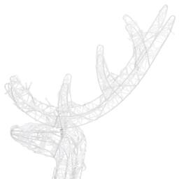 Berkfield Home Acrylic Reindeer Christmas Decorations 2 pcs 120 cm Cold White - thumbnail 5