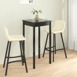 Berkfield Home Bar Table MDF Black 55x55x107 cm - Size: 55 x 55 x 107 cm - thumbnail 2