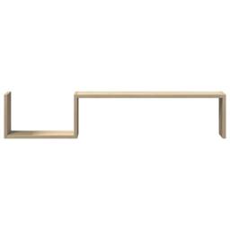 Berkfield Home Wall Shelf 2 pcs Sonoma Oak 100x15x20 cm Engineered Wood in Light Oak - Size: 100 x 15 x 20 cm - thumbnail 5