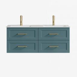 Bathroom Kingdom Bakewell Smoked Sage Basin Vanity 1200mm in Blue - thumbnail 1