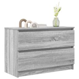 Berkfield Home TV Cabinet Grey Sonoma 80x35x54 cm Engineered Wood - Size: 80 x 35 x 54 cm - thumbnail 4