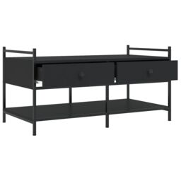 Berkfield Home Coffee Table Black 99x50x50 cm Engineered Wood - Size: 99 x 50 x 50 cm - thumbnail 5