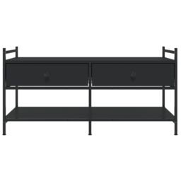 Berkfield Home Coffee Table Black 99x50x50 cm Engineered Wood - Size: 99 x 50 x 50 cm - thumbnail 6