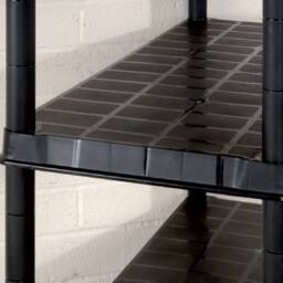 Berkfield Home Storage Shelf 5-Tier Black 85x40x185 cm Plastic - Size: 85 x 40 x 185 cm - thumbnail 6