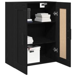 Berkfield Home Wall Mounted Cabinet Black Oak 69, 5x34x90 cm Engineered Wood - Size: 5 x 34 x 90 cm - thumbnail 3