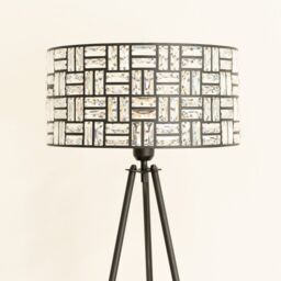 ValueLights Elise Acrylic Jewel Shade Black Tripod Floor Lamp - thumbnail 4