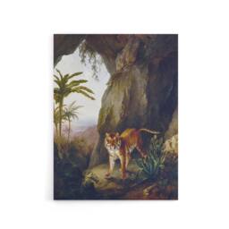 "Artery8 Tiger in Cave Big Cat Oil Painting Agasse Canvas Wall Art - Size: W18"" x H24""" - thumbnail 1