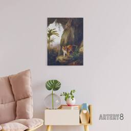 "Artery8 Tiger in Cave Big Cat Oil Painting Agasse Canvas Wall Art - Size: W18"" x H24""" - thumbnail 3