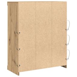 Berkfield Home Sideboard with LED Lights Artisan Oak 41x37x100 cm in Brown - Size: 41 x 37 x 100 cm - thumbnail 7