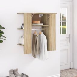 Berkfield Home Hallway Cabinet Sonoma Oak 97.5x37x99 cm Engineered Wood in Brown - thumbnail 1
