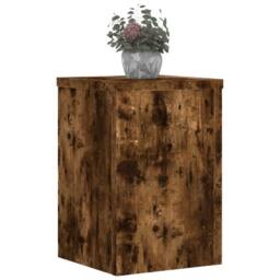 Berkfield Home Plant Stands 2 pcs Smoked Oak 25x25x35 cm Engineered Wood in Brown - Size: 25 x 25 x 35 cm - thumbnail 3