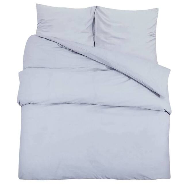 Berkfield Home Duvet Cover Set Grey 220x240 cm Light-weight Microfiber - image 1