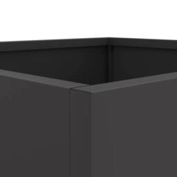 Berkfield Home Planter Black 49x47x46 cm Steel - Size: 49 x 47 x 46 cm - thumbnail 8