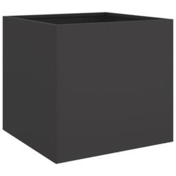 Berkfield Home Planter Black 49x47x46 cm Steel - Size: 49 x 47 x 46 cm - thumbnail 6