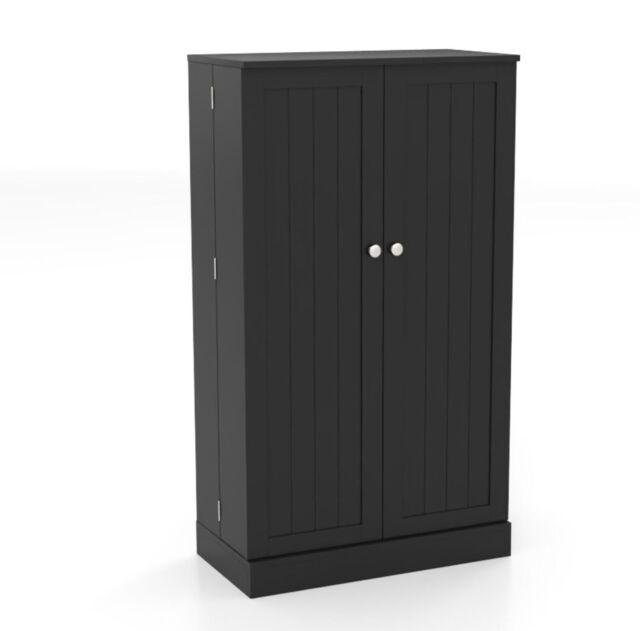 "Costway 41"" Tall Pantry Cabinet Kitchen Storage Cabinet with Doors in Black" - image 1