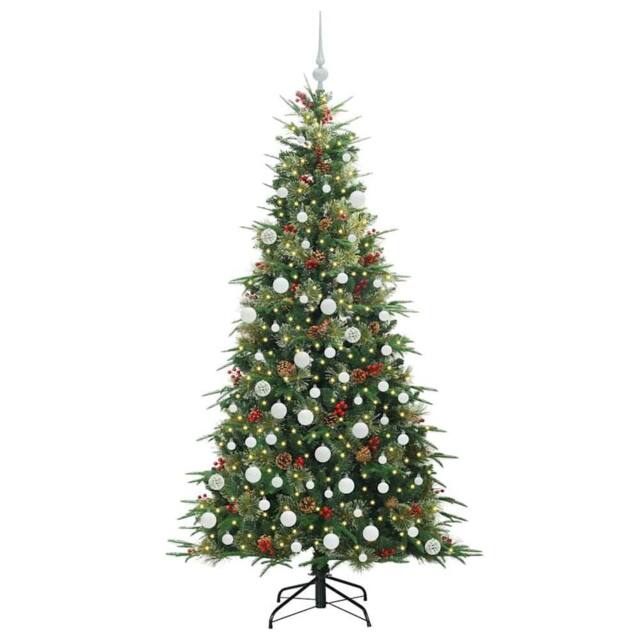 Berkfield Home Elegant Artificial Hinged Christmas Tree Green 180 cm PE & PVC - image 1