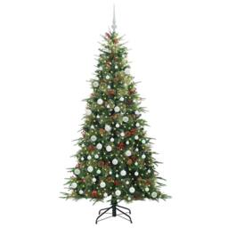 Berkfield Home Elegant Artificial Hinged Christmas Tree Green 180 cm PE & PVC - thumbnail 1