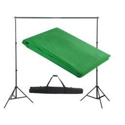 Berkfield Home Backdrop Support System 300 x 300 cm Green - thumbnail 1