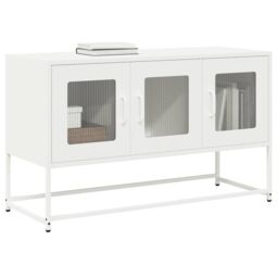 Berkfield Home TV Cabinet White 100.5x39x60.5 cm Cold-rolled Steel